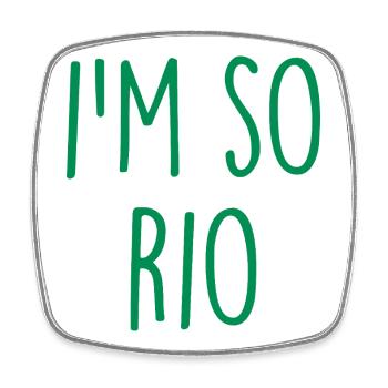 Rio de Janeiro Brazil Brasilien - Square fridge magnet - white - Front