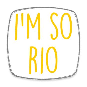 Rio de Janeiro Brazil - Square fridge magnet - white - Front