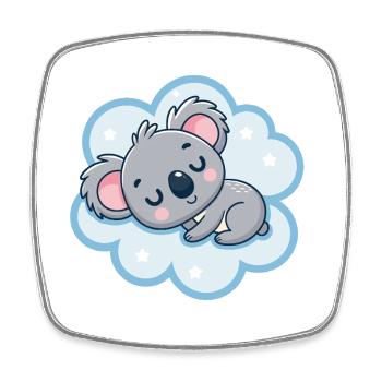 Koala Dream on Cloud - Square fridge magnet - white - Front