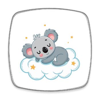 Traumhafter Koala auf Sternenwolke - Viereckiger Kühlschrankmagnet - Weiß - Vorne