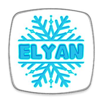 Elyan - Magnet carré - blanc - Devant