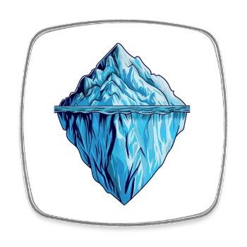 Der Eisberg, mehr als man denkt. - Square fridge magnet - white - Front