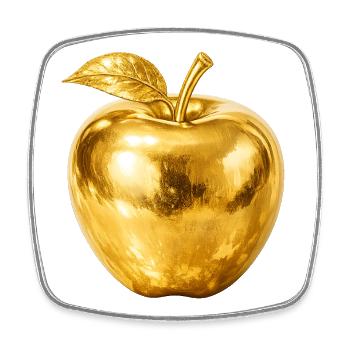 Goldener Apfel | Venus, Aphrodite, Helena, Paris - Viereckiger Kühlschrankmagnet - Weiß - Vorne