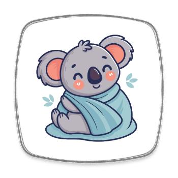 Süßer Koala bei Dodo - Viereckiger Kühlschrankmagnet - Weiß - Vorne