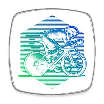 Roadbike Fans aufgepasst schlichtes Statement - Viereckiger Kühlschrankmagnet - Weiß - Vorne