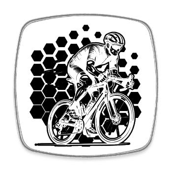 Roadbike artwork for your outfit - Square fridge magnet - white - Front