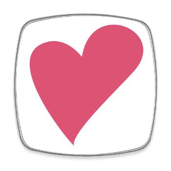 Liebe Herz Herzen - Viereckiger Kühlschrankmagnet - Weiß - Vorne