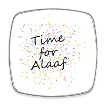 Cologne Carnival - Time for Alaaf - Carnival Shirt - Square fridge magnet - white - Front