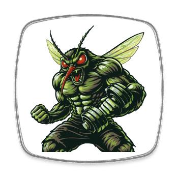 Bodybuilders / Power monsters - Square fridge magnet - white - Front