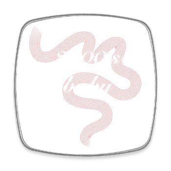 2000er Baby Retro Ribbon - Viereckiger Kühlschrankmagnet - Weiß - Vorne