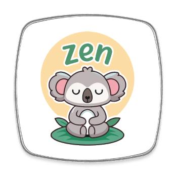 Koala Zen Méditant - Magnet carré - blanc - Devant