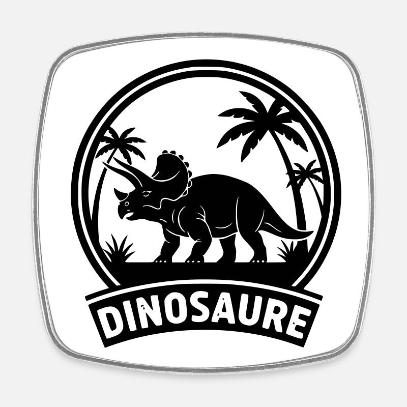 dinosaure2 - Magnet carré - blanc