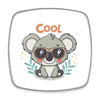 Koala Cool Sunglasses - Square fridge magnet - white - Front