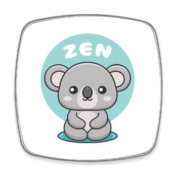 Koala Zen Douceur Méditative - Magnet carré - blanc - Devant