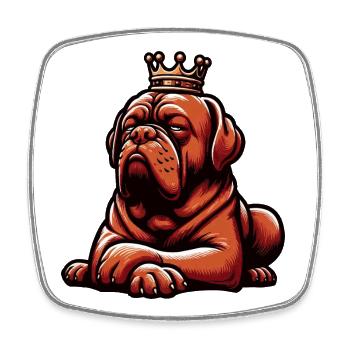 Mastiff de Bordeaux Propriétaire du Mastiff de Bordeaux - Magnet carré - blanc - Devant