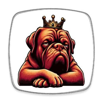 Mastiff de Bordeaux Propriétaire du Mastiff de Bordeaux - Magnet carré - blanc - Devant