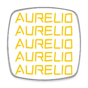 Geschenk für Aurelio - Viereckiger Kühlschrankmagnet - Weiß - Vorne