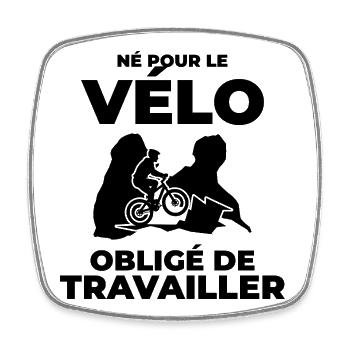 Guadeloupe Cyclist Gift - Cycling Enthusiast Gift - Square fridge magnet - white - Front