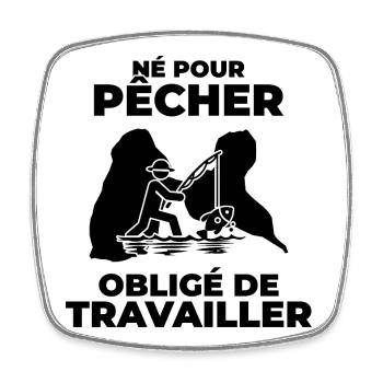 Guadeloupe Fischer Geschenk – Gwada Fischer T-Shirt - Viereckiger Kühlschrankmagnet - Weiß - Vorne