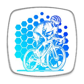 Vélo de route parfait pour tous les vélos de route - Magnet carré - blanc - Devant