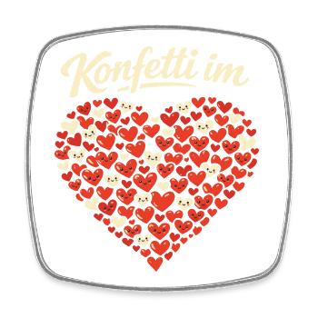 Confetti in the Heart Carnival Party Ladies - Square fridge magnet - white - Front