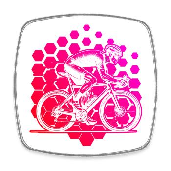 Motif nouveau vélo de route pour vélo de route - Magnet carré - blanc - Devant