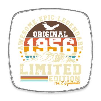 Cadeau rétro vintage pour le 70e anniversaire de 1956 - Magnet carré - blanc - Devant