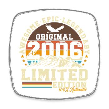 Cadeau vintage 20e anniversaire 2006 rétro - Magnet carré - blanc - Devant