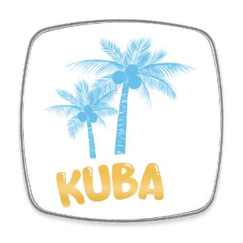 Geschenk für Kuba - Viereckiger Kühlschrankmagnet - Weiß - Vorne