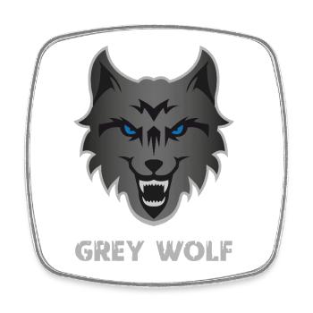 Grey Wolf Lifting Sport - Magnet carré - blanc - Devant