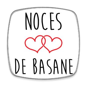 noces de basane 31 ans de mariage - Magnet carré - blanc - Devant