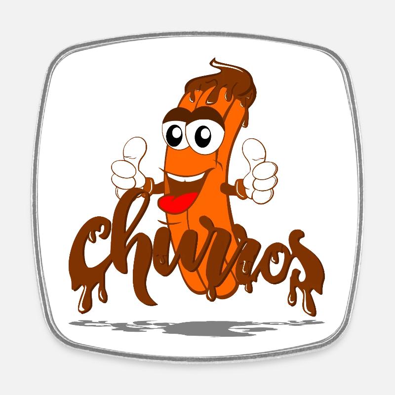 Churros - Square fridge magnet - white