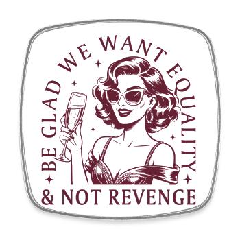 Feminismus Frauenrechte Statement Vintage Design - Viereckiger Kühlschrankmagnet - Weiß - Vorne