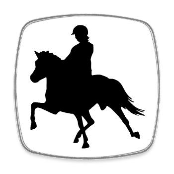 Passport rider - Square fridge magnet - white - Front