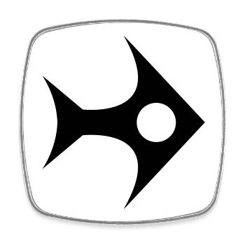 Grafish - Square fridge magnet - white - Front