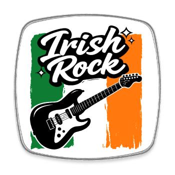 E-Gitarre St Patrick Flagge Rock Geschenk - Viereckiger Kühlschrankmagnet - Weiß - Vorne