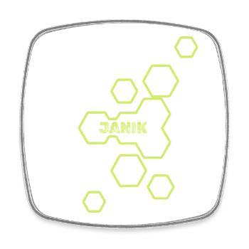 Style Janik - Square fridge magnet - white - Front