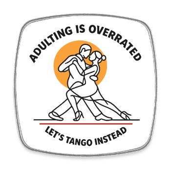 Tango Argentino Passion Gift - Square fridge magnet - white - Front