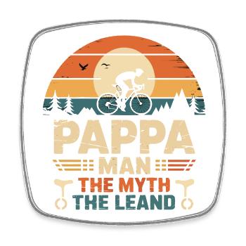 Pappa cycliste la fégende vélo vélo vélo vélo - Viereckiger Kühlschrankmagnet - Weiß - Vorne