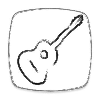 Gitarre Gitarrist Geschenk - Viereckiger Kühlschrankmagnet - Weiß - Vorne