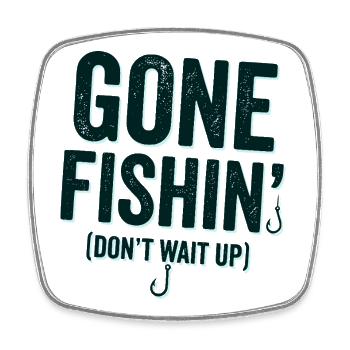 Angler T-Shirt,  gehe Angeln Hoodie, Tasse - Viereckiger Kühlschrankmagnet - Weiß - Vorne