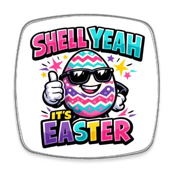 Hell Yeah It's Easter - Magnet carré - blanc - Devant