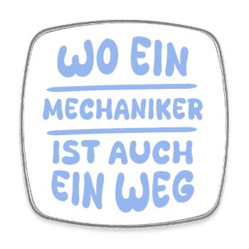 Gift for Mechanic - Square fridge magnet - white - Front
