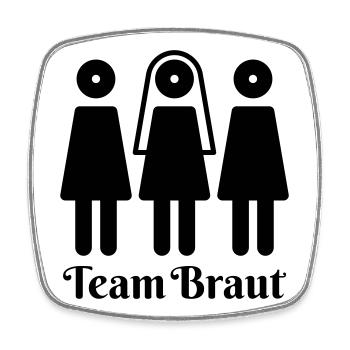 Team Braut, Hochzeit, Braut Party - Viereckiger Kühlschrankmagnet - Weiß - Vorne