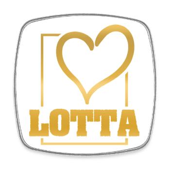 Geschenk für Lotta - Viereckiger Kühlschrankmagnet - Weiß - Vorne