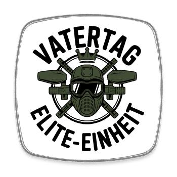 Paintball Papa Vatertag Elite Einheit Geschenk 202 - Viereckiger Kühlschrankmagnet - Weiß - Vorne