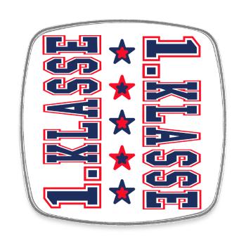Grade 1 - First Grade School Enrollment School Child 2026 - Square fridge magnet - white - Front