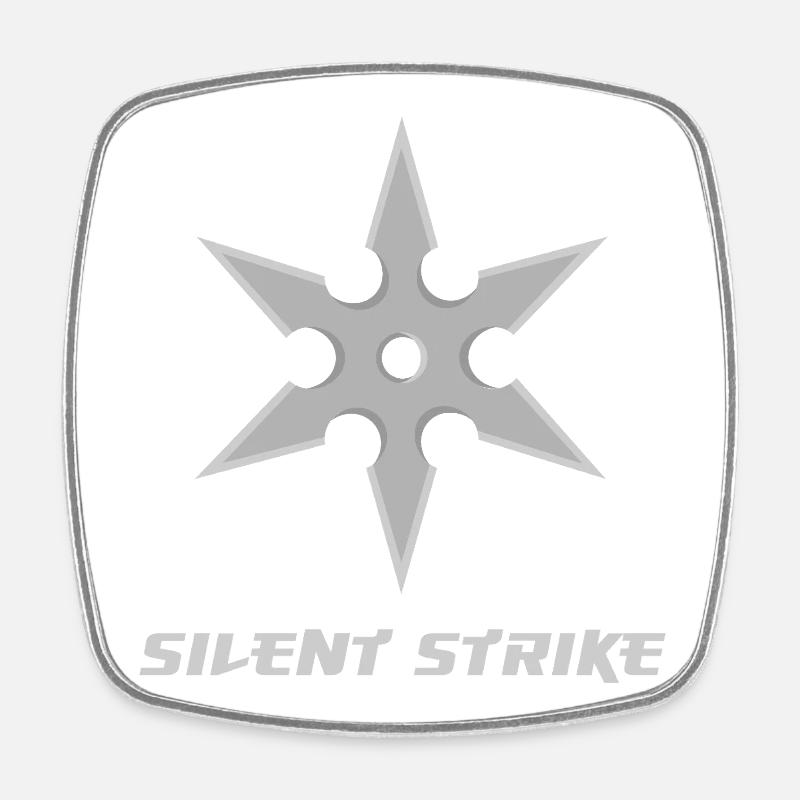 Ninja Warrior Shuriken  – Martial Arts T-Shirt - Square fridge magnet - white