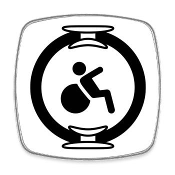 Pilates - Viereckiger Kühlschrankmagnet - Weiß - Vorne