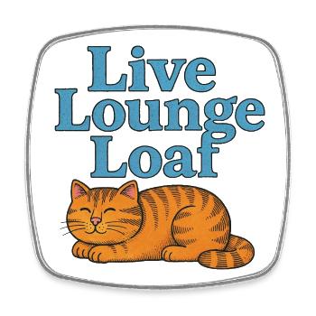 Live Lounge Loaf - Viereckiger Kühlschrankmagnet - Weiß - Vorne